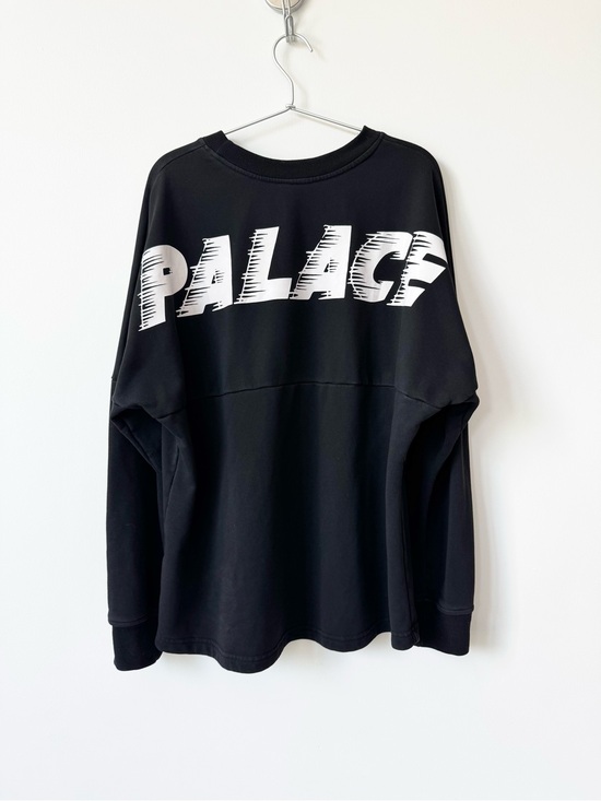 PALACE Other - PALACE Skate Black Drop Shoulder Sweatshirt with Large White Logo Back Graphic